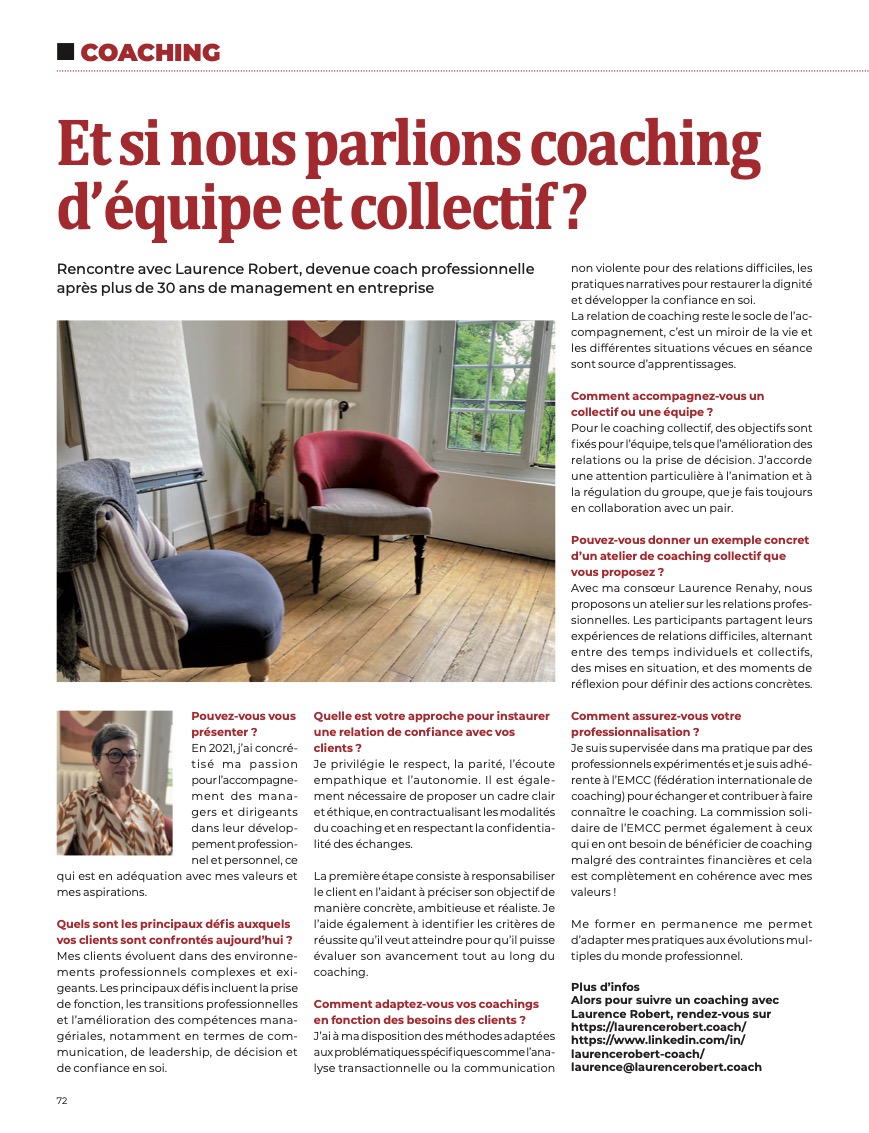 Lire l'article sur le site d'Entreprendre